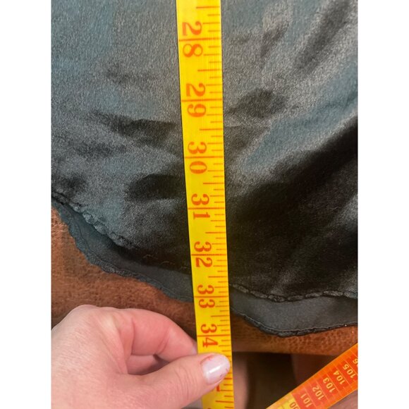 90's Vintage José De Vie Black Satin & Lace Nightgown Medium - Picture 8 of 8